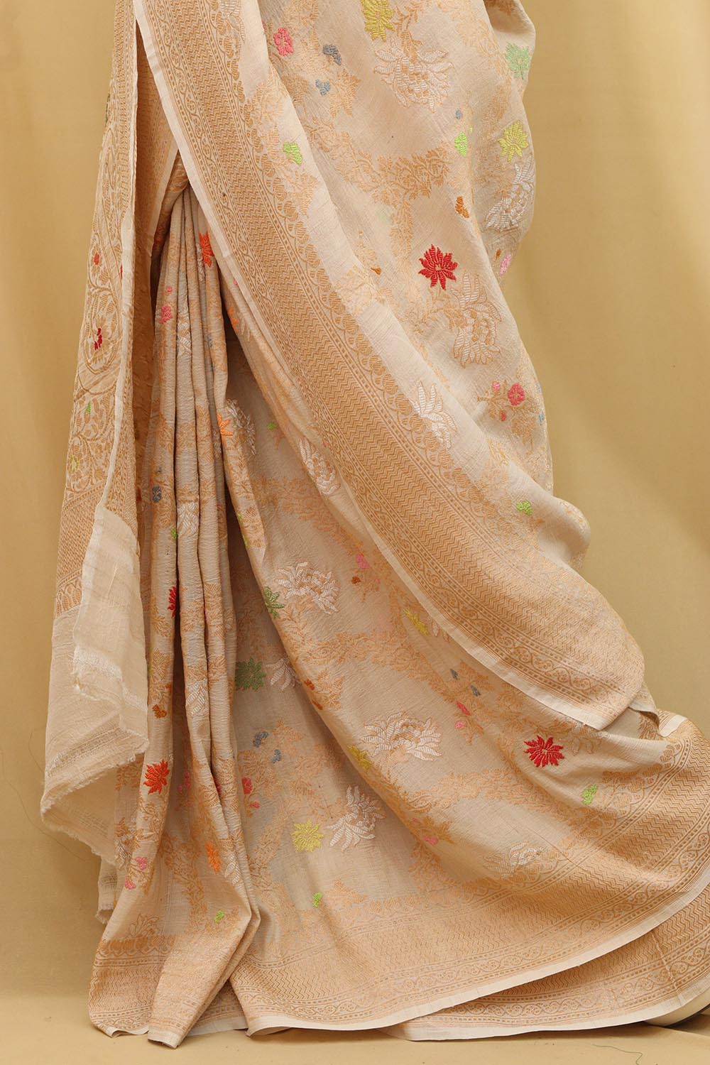 Exquisite Dyeable Banarasi Tussar Georgette Saree - Luxurion World
