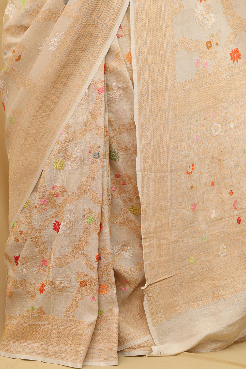 Exquisite Dyeable Banarasi Tussar Georgette Saree - Luxurion World