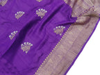 Elegant Purple Banarasi Tussar Georgette Saree - Luxurion World