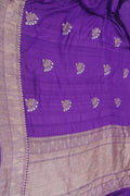 Elegant Purple Banarasi Tussar Georgette Saree - Luxurion World