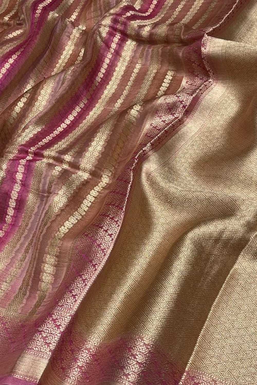 Exquisite Multicolor Banarasi Organza Silk Saree - Luxurion World