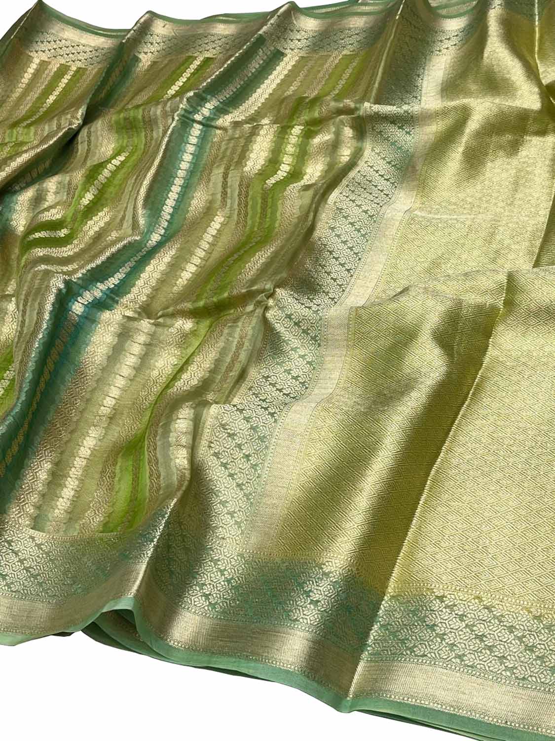 Exquisite Multicolor Banarasi Organza Silk Saree - Luxurion World