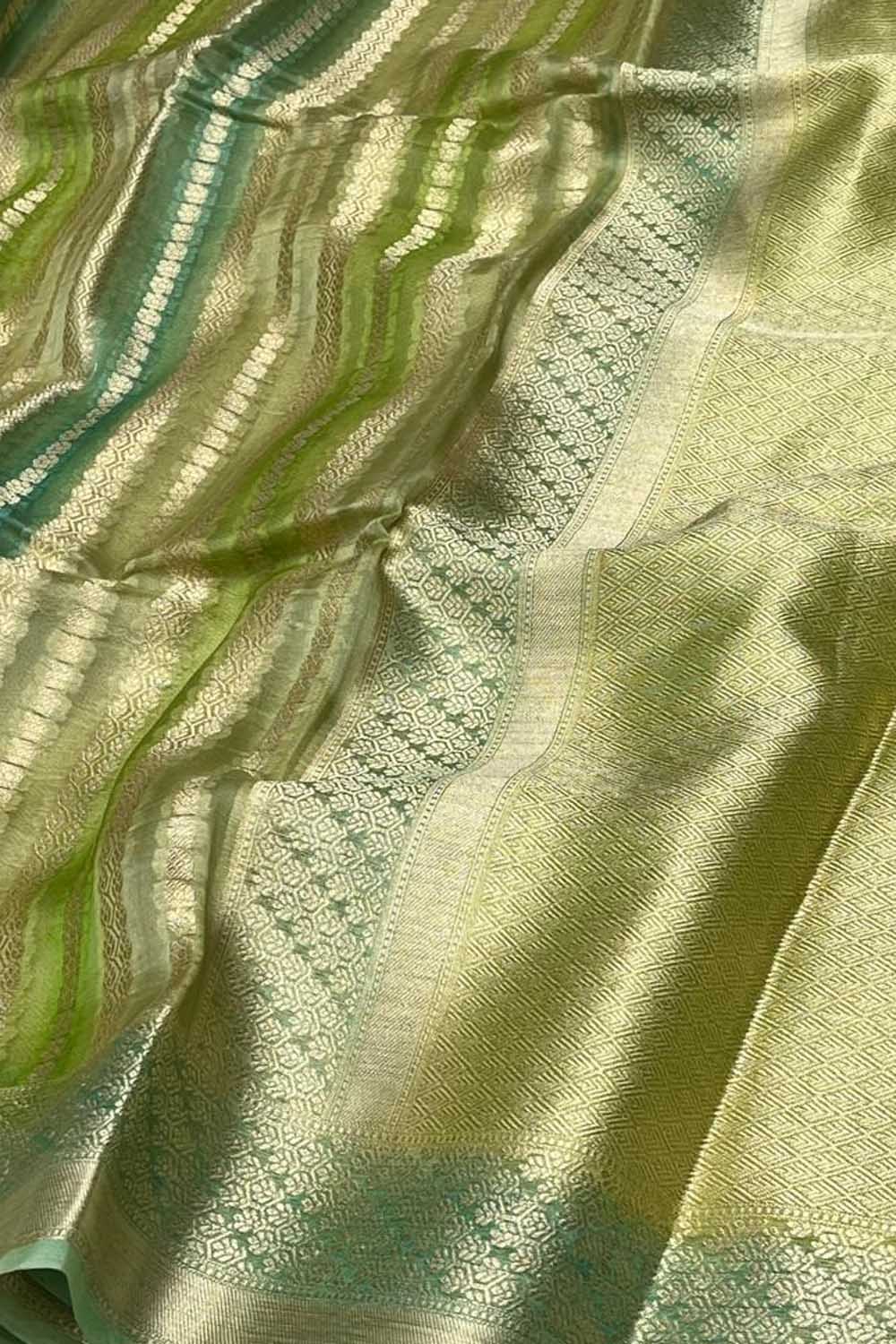 Exquisite Multicolor Banarasi Organza Silk Saree - Luxurion World