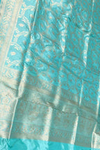 Blue Banarasi Pure Katan Silk Handloom Saree - Luxurion World