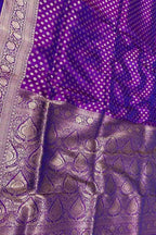 Exquisite Purple Banarasi Silk Saree Handloom - Luxurion World