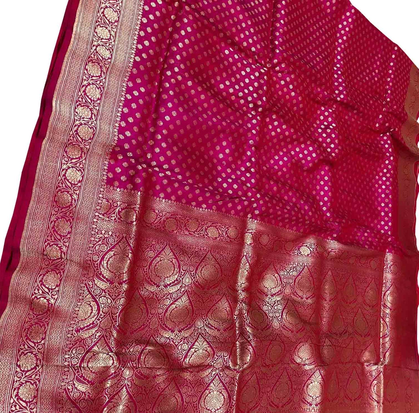 Exquisite Pink Banarasi Silk Saree Handloom - Luxurion World