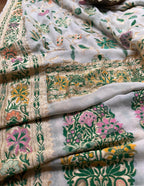 Stunning Dyeable Banarasi Georgette Meenakari Saree - Luxurion World