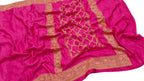 Exquisite Pink Banarasi Handloom Mashru Satin Silk Saree - Luxurion World