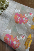 Exquisite Dyeable Banarasi Handloom Tussar Silk Meenakari Saree - Luxurion World