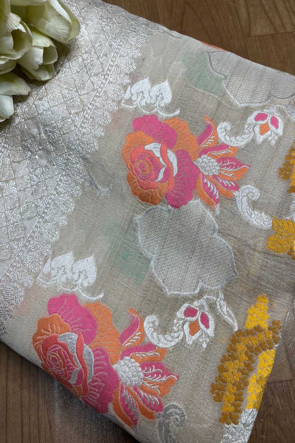 Exquisite Dyeable Banarasi Handloom Tussar Silk Meenakari Saree - Luxurion World