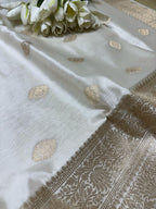 Dyeable Banarasi Handloom Pure Chiniya Silk Saree - Luxurion World