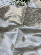 Dyeable Banarasi Handloom Pure Chiniya Silk Saree - Luxurion World