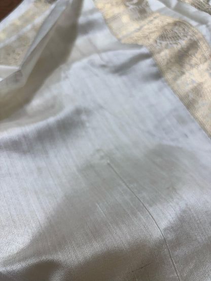 Dyeable Banarasi Handloom Pure Chiniya Silk Plain Saree - Luxurion World