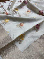 Dyeable Banarasi Handloom Pure Chiniya Silk Meenakari Saree - Luxurion World