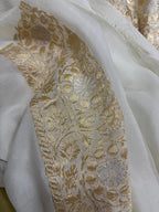 Dyeable Handloom Banarasi Pure Georgette Sona Roopa Saree - Luxurion World