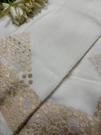 Dyeable Handloom Banarasi Pure Georgette Sona Roopa Saree - Luxurion World