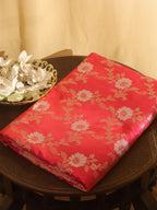 Pink Shot Banarasi Handloom Pure Katan Silk Kadwa Saree - Luxurion World