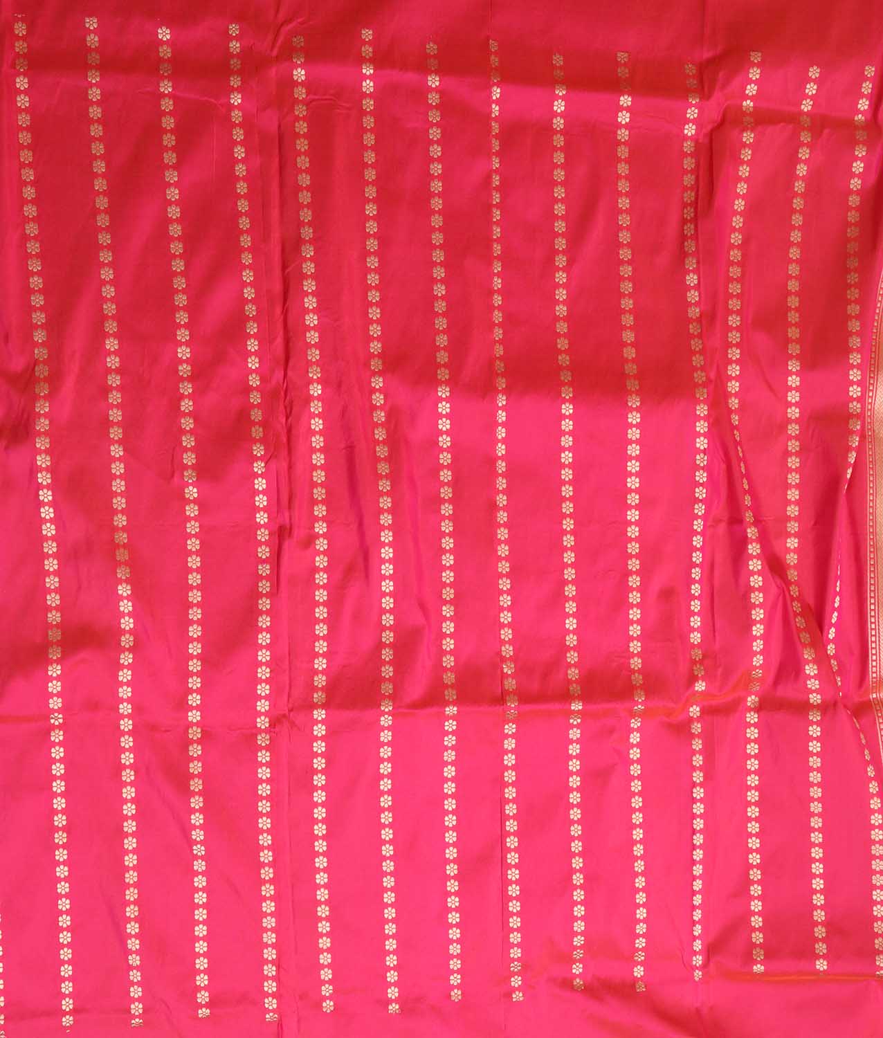 Pink Shot Banarasi Handloom Pure Katan Silk Kadwa Saree - Luxurion World