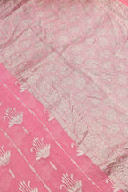 Beautiful Pink Handloom Banarasi Pure Tissue Georgette Saree - Luxurion World