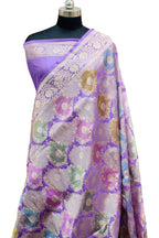 Exquisite Multicolor Handloom Banarasi Pure Katan Silk Rangkat Saree - Luxurion World