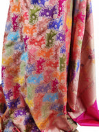 Exquisite Multicolor Handloom Banarasi Pure Katan Silk Rangkat Saree - Luxurion World
