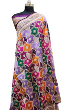 Exquisite Multicolor Handloom Banarasi Pure Katan Silk Rangkat Saree - Luxurion World