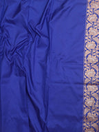Blue Banarasi Handloom Pure Katan Silk Saree - Luxurion World