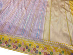 Purple Banarasi Handloom Pure Tissue Silk Saree - Luxurion World
