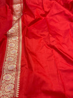 Multicolor Banarasi Rangkat Handloom Pure Katan Silk Saree - Luxurion World