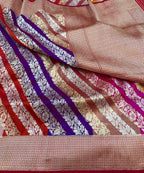 Exquisite Multicolor Banarasi Handloom Rangkat Pure Katan Silk Saree - Luxurion World