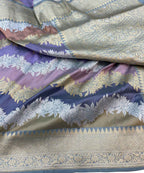 Exquisite Multicolor Banarasi Handloom Rangkat Pure Katan Silk Saree - Luxurion World