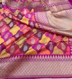 Exquisite Multicolor Banarasi Handloom Rangkat Pure Katan Silk Saree - Luxurion World