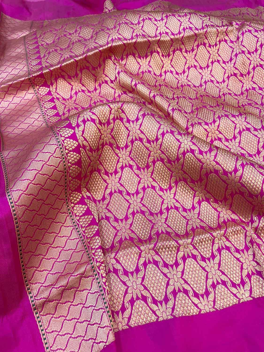 Exquisite Multicolor Banarasi Handloom Rangkat Pure Katan Silk Saree - Luxurion World