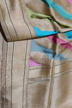Exquisite Multicolor Banarasi Handloom Pure Katan Silk Rangkat Saree - Luxurion World