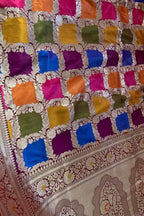 Exquisite Multicolor Banarasi Handloom Pure Katan Silk Rangkat Saree - Luxurion World