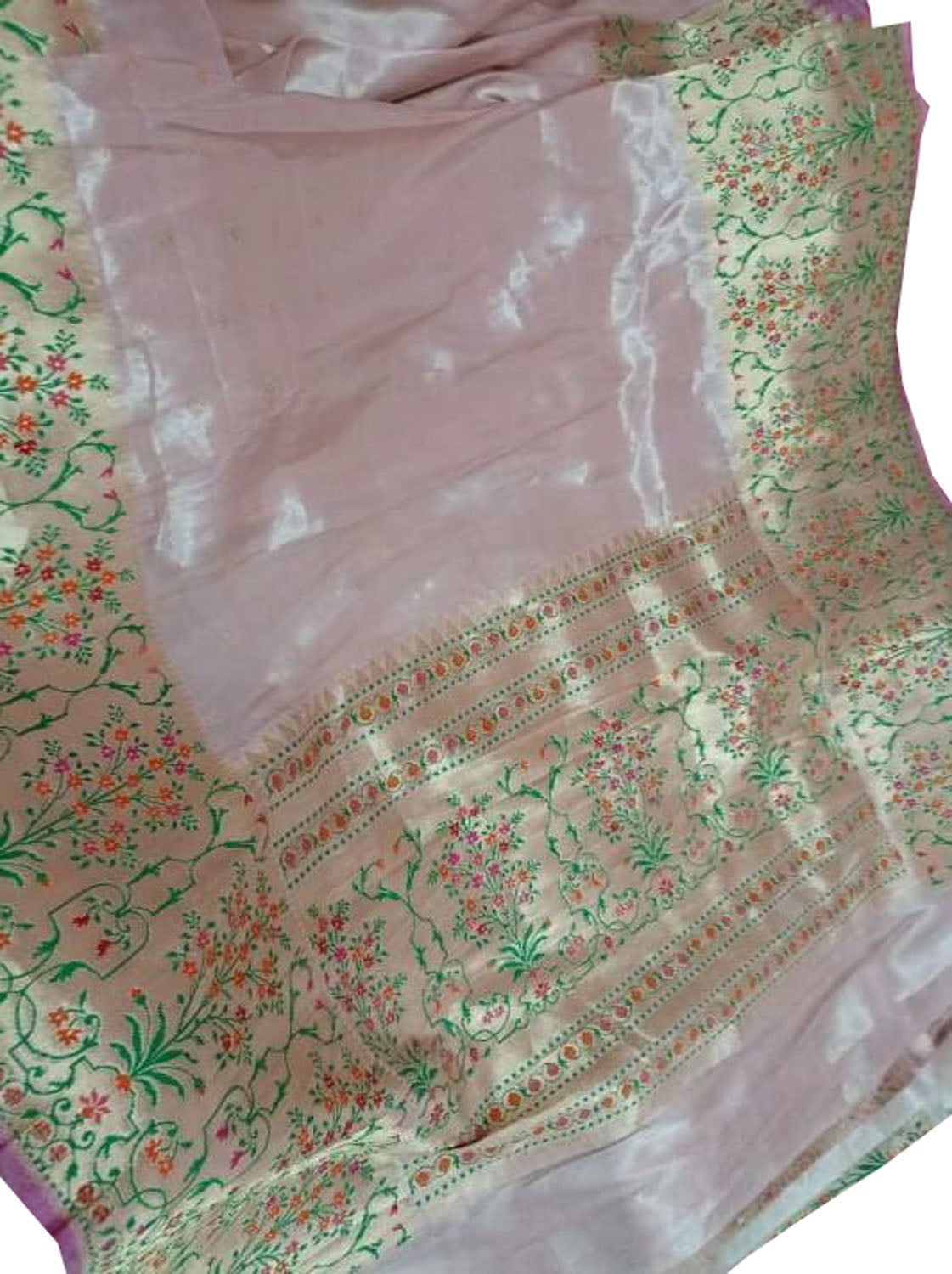 Exquisite Pink Banarasi Handloom Tissue Silk Saree - Luxurion World