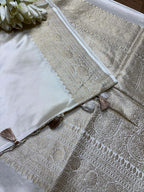 Dyeable Banarasi Mashru Silk Plain Saree - Luxurion World