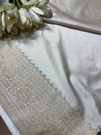 Dyeable Banarasi Mashru Silk Plain Saree - Luxurion World