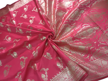 Pretty in Pink: Banarasi Silk Saree