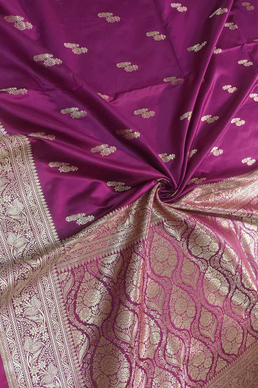 Purple Banarasi Silk Saree