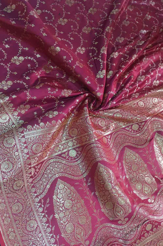 Exquisite Purple Banarasi Silk Saree