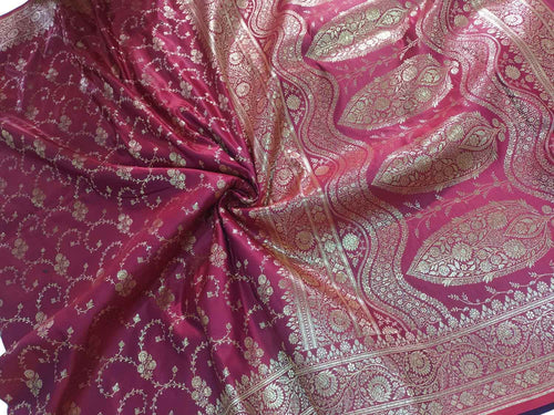 Exquisite Purple Banarasi Silk Saree - Luxurion World