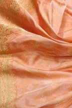 Orange Banarasi Handloom Katan Silk Saree - Luxurion World
