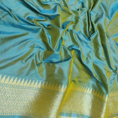 Exquisite Multicolor Banarasi Handloom Pure Katan Silk Saree - Luxurion World