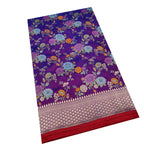 Elegant Purple Banarasi Handloom Pure Katan Silk Saree - Luxurion World