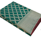 Exquisite Green Banarasi Handloom Pure Katan Silk Saree - Luxurion World