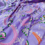 Exquisite Purple Banarasi Handloom Pure Katan Silk Saree - Luxurion World