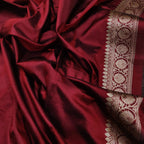 Blue Banarasi Handloom Pure Katan Silk Saree - Luxurion World