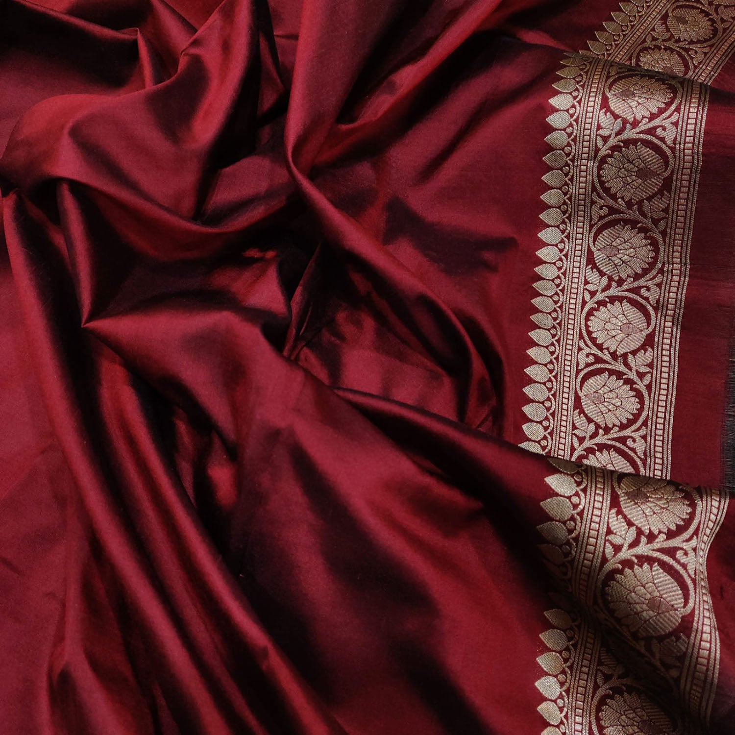 Blue Banarasi Handloom Pure Katan Silk Saree - Luxurion World