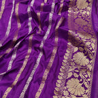 Elegant Pastel Handloom Banarasi Pure Katan Silk Meenakari Saree - Luxurion World